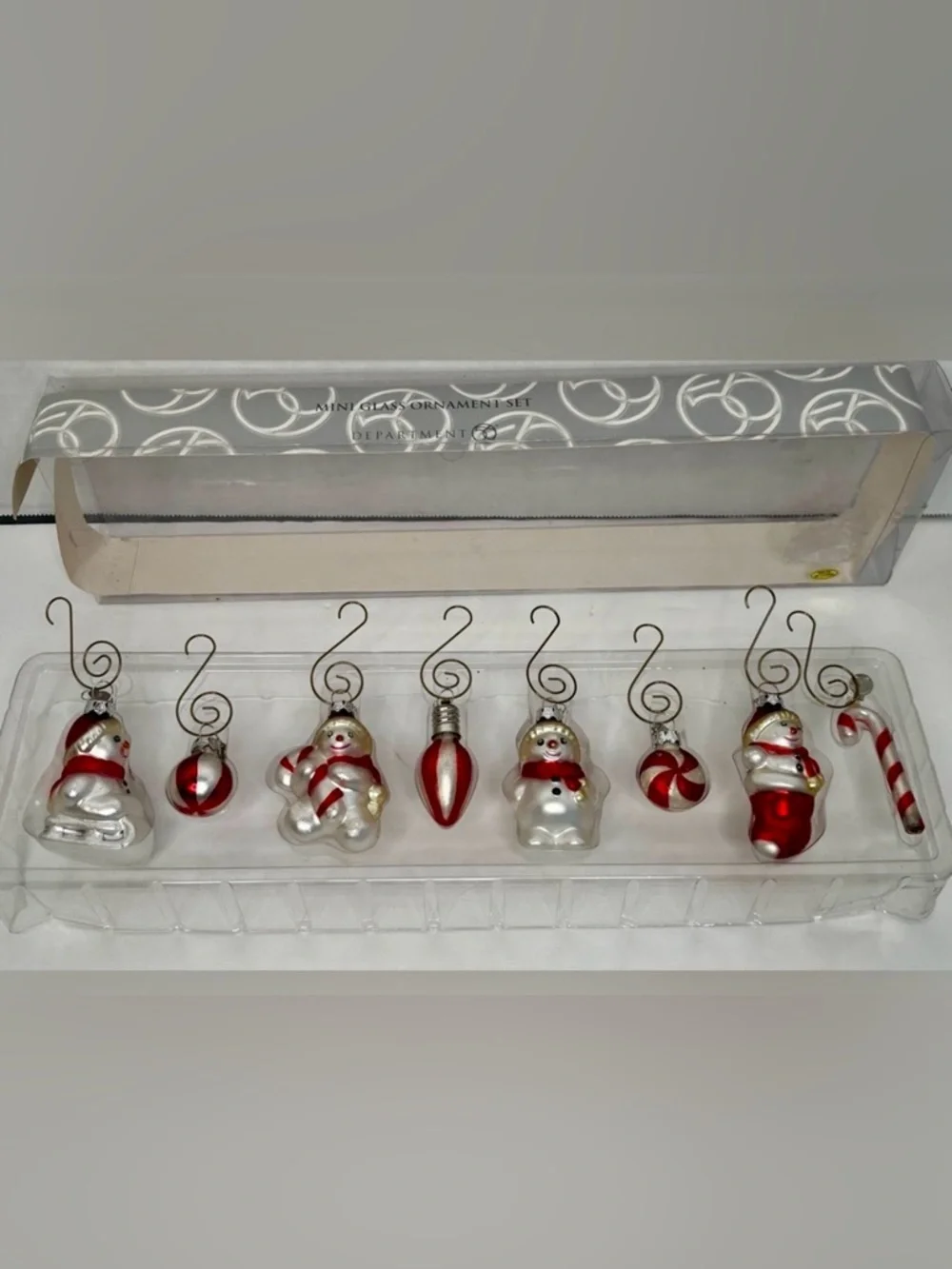 CHRISTMAS ORNAMENTS (DEPARTMENT 56) SNOWMAN, CANDY & ORNAMENTS